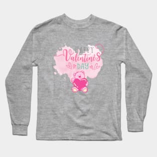 Teddy bear - Happy Valentine's Day Long Sleeve T-Shirt